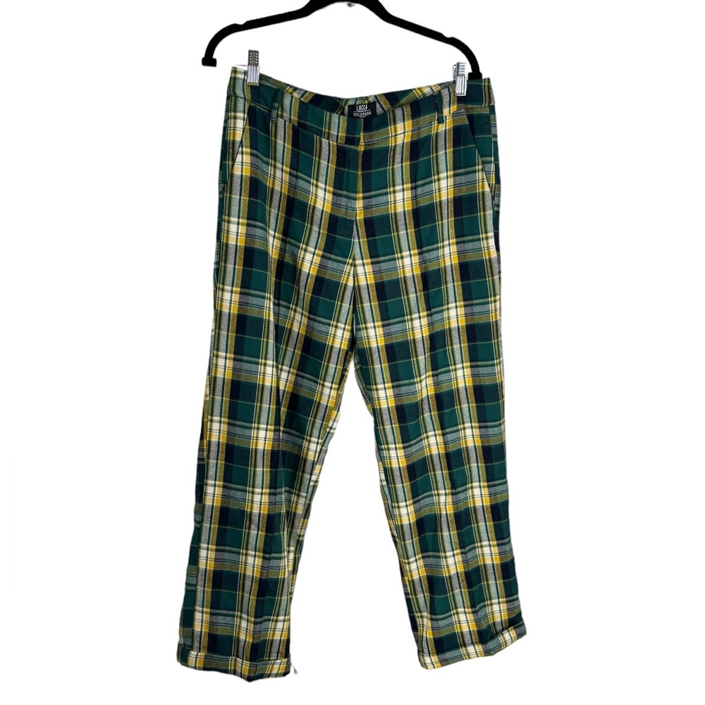 Wildfang Lucca collab plaid trouser pants size medium